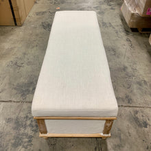 Load image into Gallery viewer, Raw White Pennie Upholstered Flip Top Storage Bench
