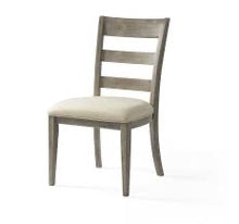 Load image into Gallery viewer, Woodard Upholstered Ladder Back Dining Chairs Set of 2 White Wash Gray(1484)
