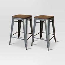 Load image into Gallery viewer, Hampden Industrial Wood Top Counter Stools 2pk(642)

