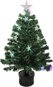 Northlight 3' Pre-Lit Potted Color Changing Fiber Optic Artificial Christmas Tree - LED Multi Color Lights(1585)