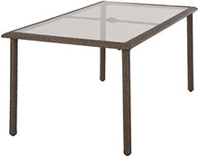Load image into Gallery viewer, Cosco Lakewood Ranch Steel Wicker Outdoor Dining Table Brown(764)
