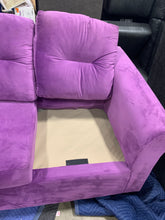 Load image into Gallery viewer, Purple Microfiber Couch *AS IS*
