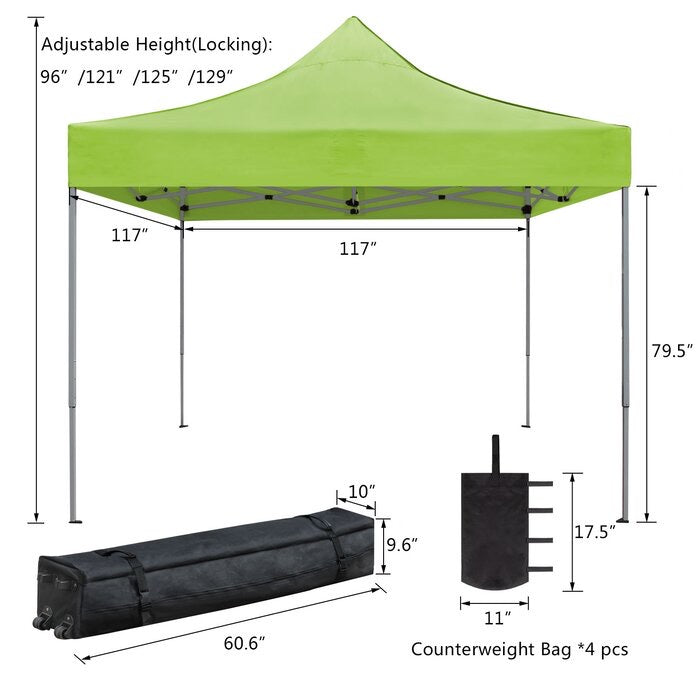 Homall Outdoor 10 Ft. W x 10 Ft. D Metal Pop-Up Canopy(2005RR)