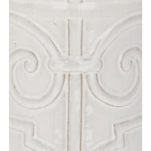 Load image into Gallery viewer, Imperial Scroll White Ceramic Garden Stool - #199CE
