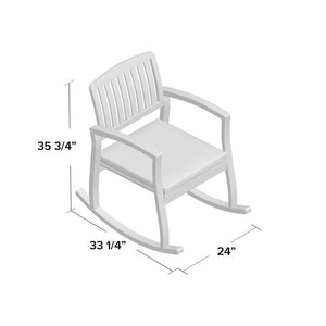 Brayan Rocking Chair with Cushions Teak/Natural(1459)