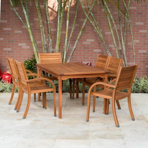 Arizona Eucalyptus Wood Rectangular Patio Dining Table (SB465)