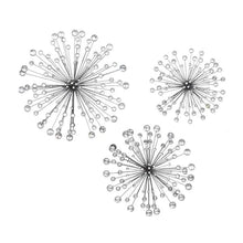 Load image into Gallery viewer, 24 in. x 24 in. Black Metal  Glam Wall Decor (Set of 3) 4529RR

