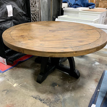 Load image into Gallery viewer, Round Rustic Solid Wood Dining Table 60”
