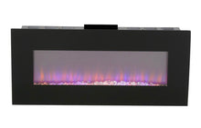 Load image into Gallery viewer, 42 in. LED Fire and Ice Electric Fireplace with Remote in Black #155-NT

