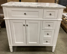 Load image into Gallery viewer, Lakeland 36&quot; Single Bathroom Vanity Set White/Marble Top 1152CDR
