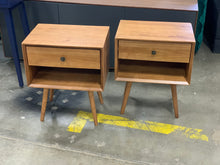 Load image into Gallery viewer, Mid century modern nightstand pair of 2
