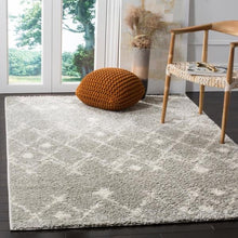 Load image into Gallery viewer, Safavieh Berber Shag Light Gray/Cream 6 ft. x 9 ft. Area Rug(1508)
