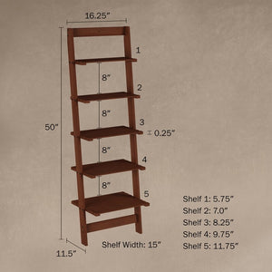Wabansia Ladder Bookcase - Walnut - #252CE