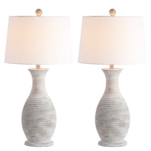Load image into Gallery viewer, Safavieh Lighting 30-inch Bentlee Grey LED Table Lamp (Set of 2) #442HW
