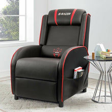 Load image into Gallery viewer, Ergonomic Manual Recliner with Massage Black/Red(1122)
