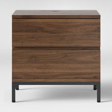 Load image into Gallery viewer, Loring 2 Drawer Nightstand Walnut(1378)
