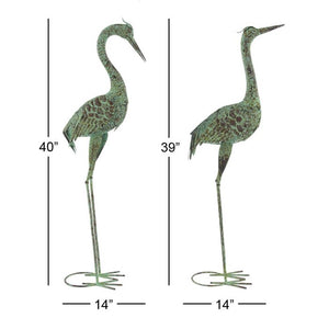 2 Piece Gast Crane Metal Figurine Set #53HW