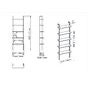 Load image into Gallery viewer, Innes 68.5&quot; H x 23.6&quot; W Ladder Bookcase Black  #88HW
