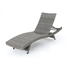 Load image into Gallery viewer, Crete Grey Wicker Outdoor Chaise Lounge(1520)
