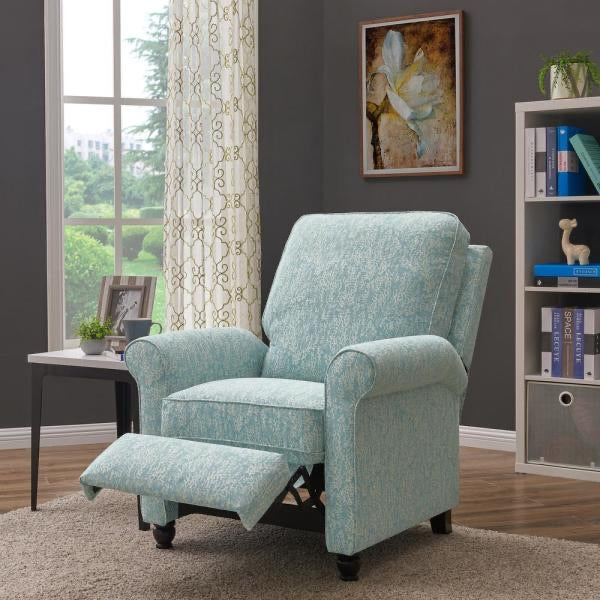 Blue Coral Woven Fabric Push Back Recliner Chair(1813RR)