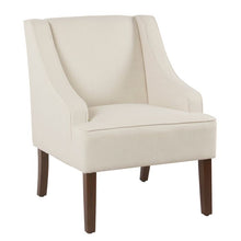 Load image into Gallery viewer, Classic Solid Swoop Arm Accent Chair Cream(1344)
