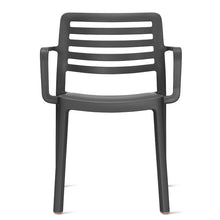 Load image into Gallery viewer, Dark Gray Wind Stacking Patio Dining Chair - Set of 3 - #59CE
