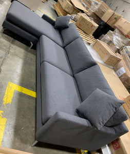 117" Charcoal Gray Sectional with Reversible Chaise