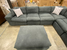 Load image into Gallery viewer, Medved 160&quot; Left Hand Facing Modular Sectional with Ottoman Dark Gray AS IS
