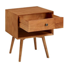 Load image into Gallery viewer, Mid-Century 1 Drawer Solid Wood Nightstand (226)
