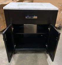 Load image into Gallery viewer, Minnetrista 30" Single Bathroom Vanity Set Black/Marble Sink 1004CDR
