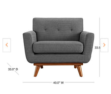 Load image into Gallery viewer, Engage Upholstered Armchair in Gray(905)
