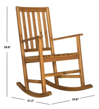 Load image into Gallery viewer, Barstow Natural Brown Acacia Wood Outdoor Rocking Chair #495HW
