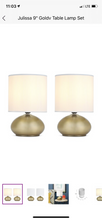 Load image into Gallery viewer, Julissa 9” Table Lamp Set of 2 in Brass #5512

