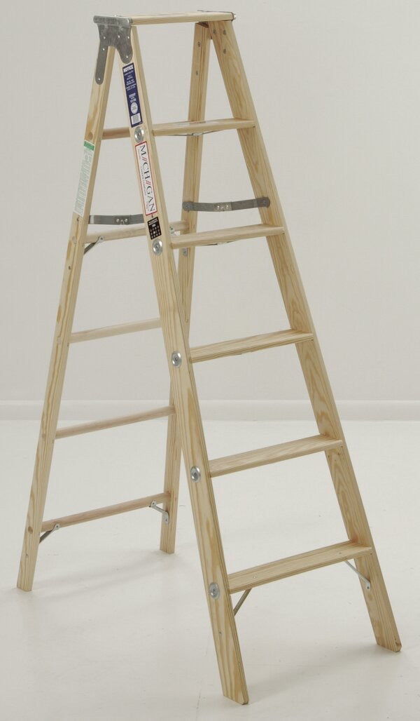 4.1 ft. Wood Step Ladder with 300lb load capacity #4617