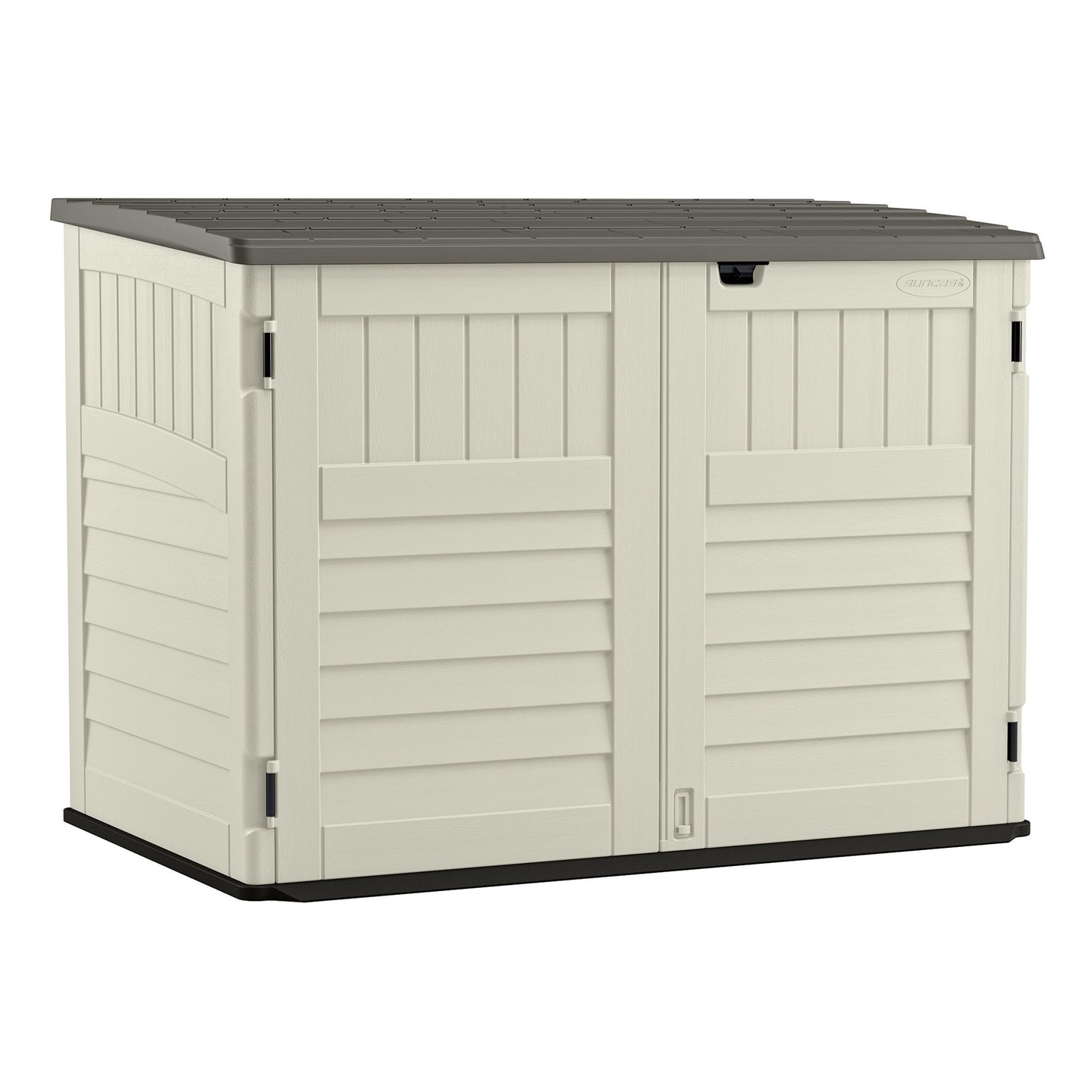 Suncast 70 cu. ft. Stow-Away® Horizontal Trash Can Shed Beige 280CDR