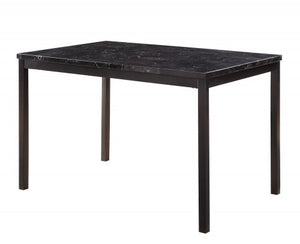 Tempe Dining Table Black Faux Marble Top(834)