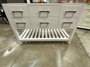 Elizabeth 48 in. W x 22 in. D Vanity in White  BASE ONLY 3596RR