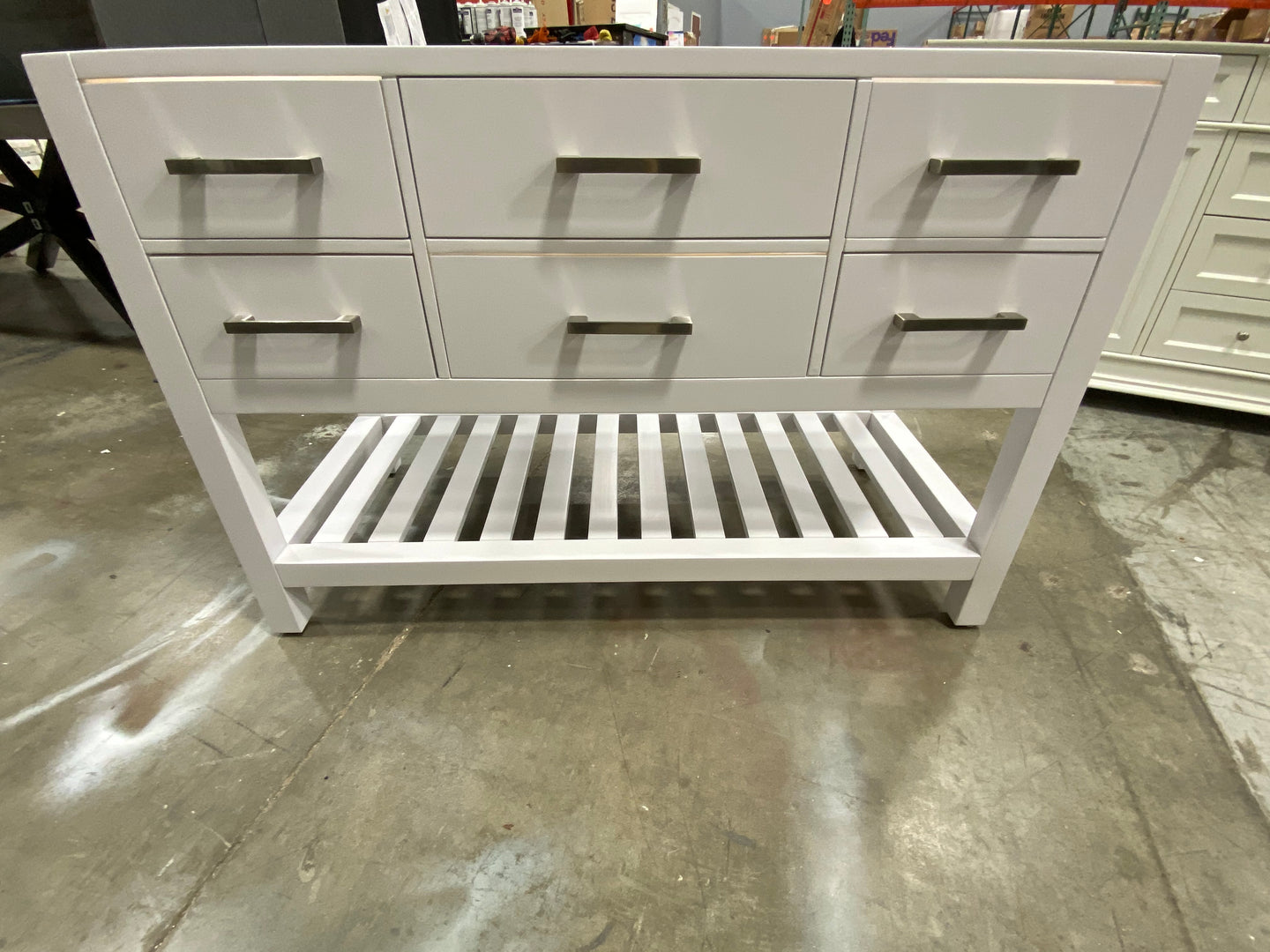 Elizabeth 48 in. W x 22 in. D Vanity in White  BASE ONLY 3596RR