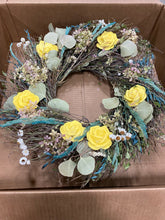 Load image into Gallery viewer, 20” Natural Dried Floral Wreath Yellow/Green(1642RR)
