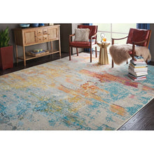 Load image into Gallery viewer, Owens Sealife Teal/Orange Area Rug 10 x 14(2623RR)

