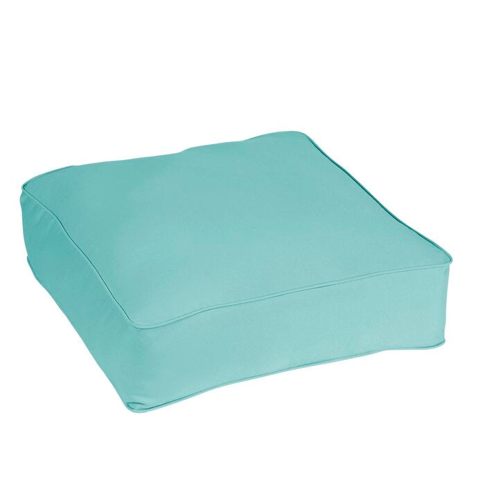 Aqua blue Revell square indoor/outdoor floor pillow 114 DC
