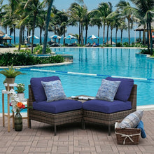 Load image into Gallery viewer, Savigny Outdoor 2 piece seating group with cushions-Navy #3081
