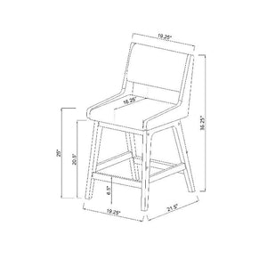 Holmdel 24” Counter Stool Dark Gray(1343)