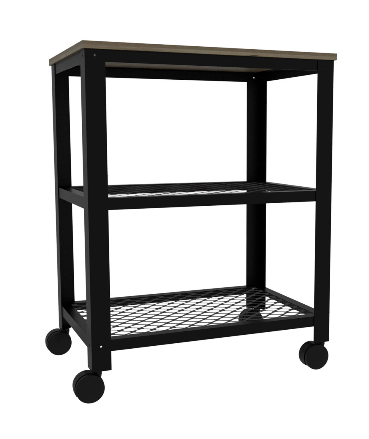 Nathalia Kitchen Cart with Manufactured Wood Top #6110