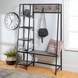 Ada Hall Tree and Shoe Storage Gray Wash(1268)