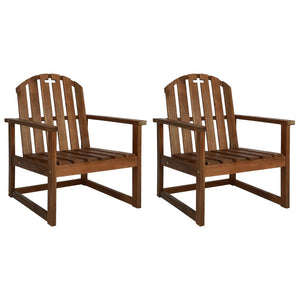 Garden Sofa Chairs 2 pcs Solid Acacia Wood, #6489