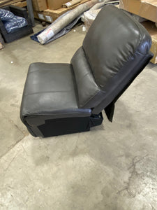 Saul Leather Sectional Armless Chair Gray AS IS