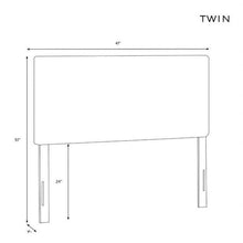 Load image into Gallery viewer, Harper Box Seam Panel Headboard Twin Navy/White Plaid
