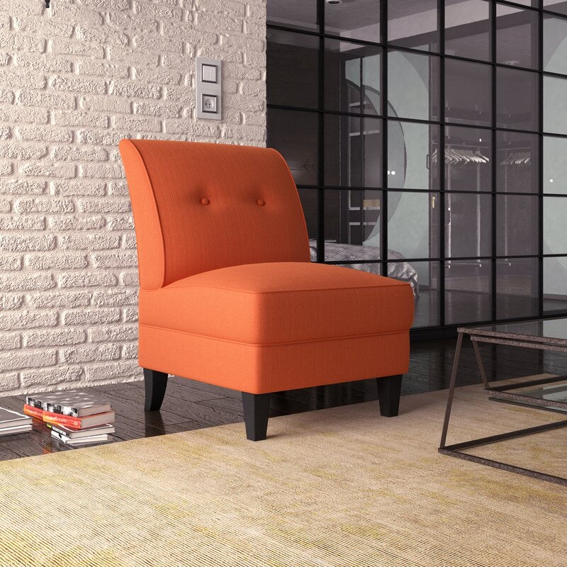 Klein Slipper Chair - Orange 100% Polyester - #100CE