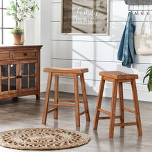 Load image into Gallery viewer, Chimney Hill 24” Saddle Counter Stool Set of 2 Oak(645)
